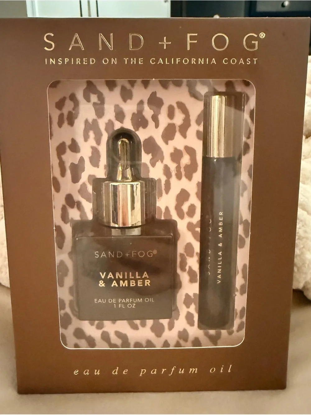 Sand + Fog Vanilla & Amber Oil Gift Set NIB
